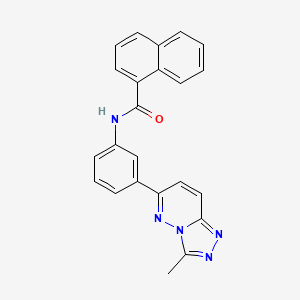 molecular formula C23H17N5O B2462726 N-(3-(3-methyl-[1,2,4]triazolo[4,3-b]pyridazin-6-yl)phenyl)-1-naphthamide CAS No. 891121-09-8