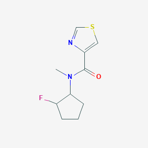 molecular formula C10H13FN2OS B2462731 N-(2-fluorocyclopentyl)-N-methyl-1,3-thiazole-4-carboxamide CAS No. 2198221-24-6