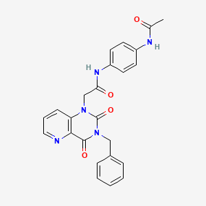 molecular formula C24H21N5O4 B2462732 N-(4-acetamidophenyl)-2-(3-benzyl-2,4-dioxo-3,4-dihydropyrido[3,2-d]pyrimidin-1(2H)-yl)acetamide CAS No. 921574-02-9