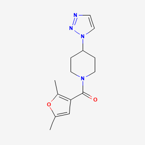 molecular formula C14H18N4O2 B2462740 1-(2,5-dimethylfuran-3-carbonyl)-4-(1H-1,2,3-triazol-1-yl)piperidine CAS No. 1798538-53-0