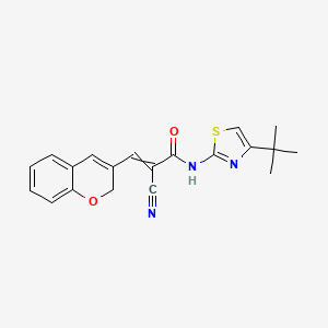 molecular formula C20H19N3O2S B2462761 N-(4-tert-butyl-1,3-thiazol-2-yl)-3-(2H-chromen-3-yl)-2-cyanoprop-2-enamide CAS No. 1424631-18-4