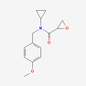 molecular formula C14H17NO3 B2462774 N-Cyclopropyl-N-[(4-methoxyphenyl)methyl]oxirane-2-carboxamide CAS No. 2411299-06-2