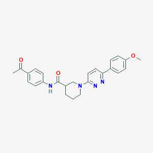 molecular formula C25H26N4O3 B2462795 N-(4-acetylphenyl)-1-[6-(4-methoxyphenyl)pyridazin-3-yl]piperidine-3-carboxamide CAS No. 1105231-86-4