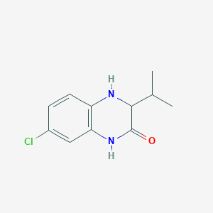molecular formula C11H13ClN2O B2462824 7-Chloro-3-(propan-2-yl)-1,2,3,4-tetrahydroquinoxalin-2-one CAS No. 146741-02-8