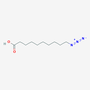 molecular formula C10H19N3O2 B2462834 10-Azidodecanoic acid CAS No. 186788-32-9