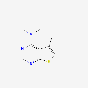 molecular formula C10H13N3S B2462836 N,N,5,6-tetramethylthieno[2,3-d]pyrimidin-4-amine CAS No. 690684-98-1