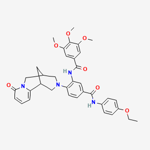 molecular formula C36H38N4O7 B2462840 N-(5-((4-ethoxyphenyl)carbamoyl)-2-(8-oxo-5,6-dihydro-1H-1,5-methanopyrido[1,2-a][1,5]diazocin-3(2H,4H,8H)-yl)phenyl)-3,4,5-trimethoxybenzamide CAS No. 441047-32-1