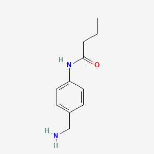 molecular formula C11H16N2O B2462845 N-[4-(aminomethyl)phenyl]butanamide CAS No. 1016510-86-3