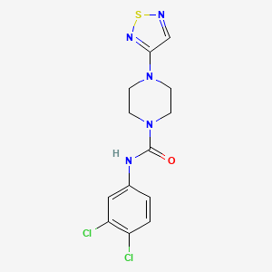 molecular formula C13H13Cl2N5OS B2462908 N-(3,4-dichlorophenyl)-4-(1,2,5-thiadiazol-3-yl)piperazine-1-carboxamide CAS No. 2310010-36-5