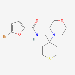 molecular formula C15H21BrN2O3S B2462919 5-bromo-N-{[4-(morpholin-4-yl)thian-4-yl]methyl}furan-2-carboxamide CAS No. 2380098-01-9