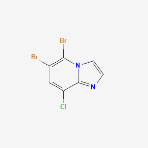 molecular formula C7H3Br2ClN2 B2462922 5,6-Dibromo-8-chloroimidazo[1,2-a]pyridine CAS No. 2253632-59-4