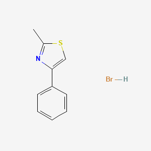 molecular formula C10H10BrNS B2462951 2-methyl-4-phenyl-1,3-thiazole Hydrobromide CAS No. 34161-30-3