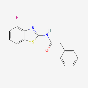 molecular formula C15H11FN2OS B2462953 N-(4-fluoro-1,3-benzothiazol-2-yl)-2-phenylacetamide CAS No. 907974-83-8