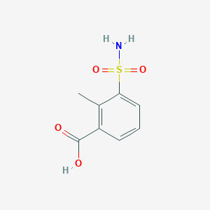 molecular formula C8H9NO4S B2462960 2-Methyl-3-sulfamoylbenzoic acid CAS No. 1342428-00-5