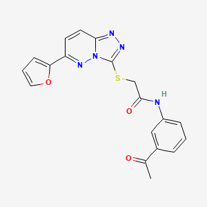 molecular formula C19H15N5O3S B2463009 N-(3-acetylphenyl)-2-{[6-(furan-2-yl)-[1,2,4]triazolo[4,3-b]pyridazin-3-yl]sulfanyl}acetamide CAS No. 894047-12-2