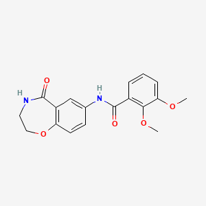 molecular formula C18H18N2O5 B2463014 2,3-dimethoxy-N-(5-oxo-2,3,4,5-tetrahydro-1,4-benzoxazepin-7-yl)benzamide CAS No. 922056-16-4