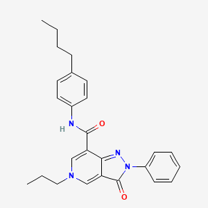 molecular formula C26H28N4O2 B2463034 N-(4-butylphenyl)-3-oxo-2-phenyl-5-propyl-2H,3H,5H-pyrazolo[4,3-c]pyridine-7-carboxamide CAS No. 923202-24-8