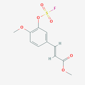 molecular formula C11H11FO6S B2463037 Methyl (E)-3-(3-fluorosulfonyloxy-4-methoxyphenyl)prop-2-enoate CAS No. 2411333-61-2