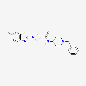 molecular formula C24H28N4OS B2463048 N-(1-benzylpiperidin-4-yl)-1-(6-methyl-1,3-benzothiazol-2-yl)azetidine-3-carboxamide CAS No. 1396855-66-5