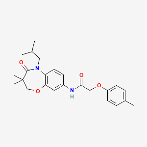 molecular formula C24H30N2O4 B2463055 N-(5-isobutyl-3,3-dimethyl-4-oxo-2,3,4,5-tetrahydrobenzo[b][1,4]oxazepin-8-yl)-2-(p-tolyloxy)acetamide CAS No. 921527-00-6