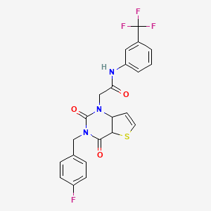 2-{3-[(4-fluorophenyl)methyl]-2,4-dioxo-1H,2H,3H,4H-thieno[3,2-d]pyrimidin-1-yl}-N-[3-(trifluoromethyl)phenyl]acetamide