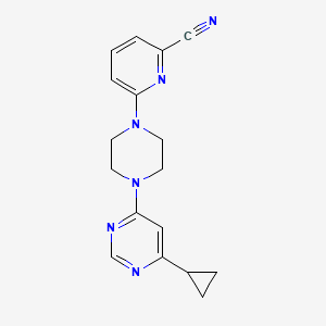 6-[4-(6-Cyclopropylpyrimidin-4-yl)piperazin-1-yl]pyridine-2-carbonitrile