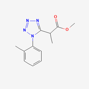 molecular formula C12H14N4O2 B2463077 Methyl 2-[1-(2-methylphenyl)tetrazol-5-yl]propanoate CAS No. 2113499-98-0
