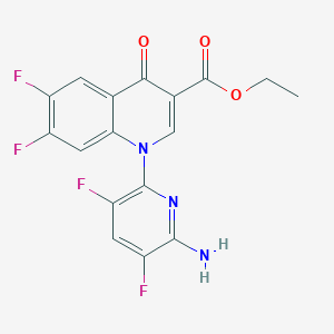 Ethyl 1-(6-amino-3,5-difluoropyridin-2-yl)-6,7-difluoro-4-oxo-1,4-dihydroquinoline-3-carboxylate