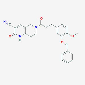 6-(3-(3-(Benzyloxy)-4-methoxyphenyl)propanoyl)-2-oxo-1,2,5,6,7,8-hexahydro-1,6-naphthyridine-3-carbonitrile