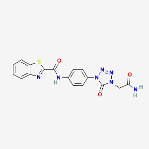 N-(4-(4-(2-amino-2-oxoethyl)-5-oxo-4,5-dihydro-1H-tetrazol-1-yl)phenyl)benzo[d]thiazole-2-carboxamide