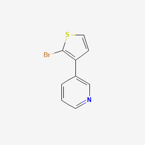 molecular formula C9H6BrNS B2463086 3-(2-Bromothiophen-3-yl)pyridine CAS No. 166450-79-9