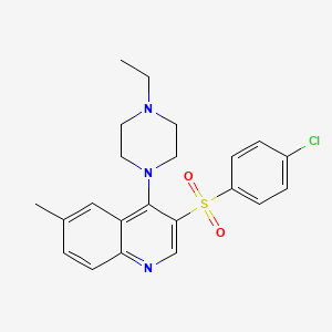 3-[(4-Chlorophenyl)sulfonyl]-4-(4-ethylpiperazino)-6-methylquinoline