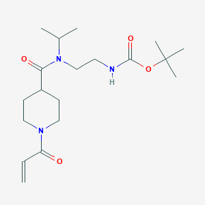 Tert-butyl N-[2-[propan-2-yl-(1-prop-2-enoylpiperidine-4-carbonyl)amino]ethyl]carbamate