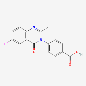 4-(6-iodo-2-methyl-4-oxoquinazolin-3(4H)-yl)benzoic acid