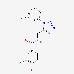 3,4-difluoro-N-((1-(3-fluorophenyl)-1H-tetrazol-5-yl)methyl)benzamide