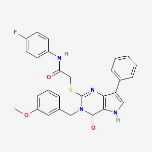 N-(4-fluorophenyl)-2-((3-(3-methoxybenzyl)-4-oxo-7-phenyl-4,5-dihydro-3H-pyrrolo[3,2-d]pyrimidin-2-yl)thio)acetamide