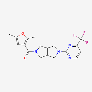 (2,5-Dimethylfuran-3-yl)-[2-[4-(trifluoromethyl)pyrimidin-2-yl]-1,3,3a,4,6,6a-hexahydropyrrolo[3,4-c]pyrrol-5-yl]methanone