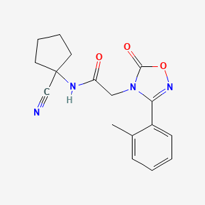 molecular formula C17H18N4O3 B2463117 N-(1-cyanocyclopentyl)-2-[3-(2-methylphenyl)-5-oxo-4,5-dihydro-1,2,4-oxadiazol-4-yl]acetamide CAS No. 1252326-38-7