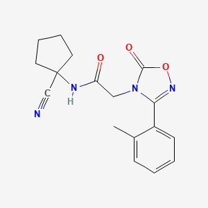 N-(1-cyanocyclopentyl)-2-[3-(2-methylphenyl)-5-oxo-4,5-dihydro-1,2,4-oxadiazol-4-yl]acetamide