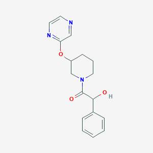 2-Hydroxy-2-phenyl-1-(3-(pyrazin-2-yloxy)piperidin-1-yl)ethanone