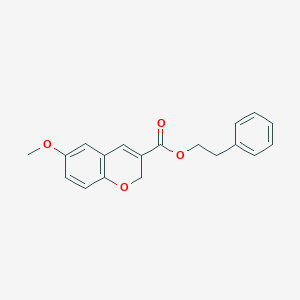 molecular formula C19H18O4 B2463127 phenethyl 6-methoxy-2H-chromene-3-carboxylate CAS No. 338760-80-8