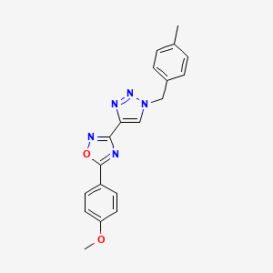 5-(4-methoxyphenyl)-3-(1-(4-methylbenzyl)-1H-1,2,3-triazol-4-yl)-1,2,4-oxadiazole