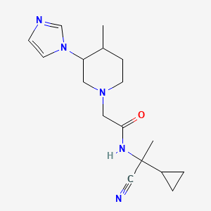 N-(1-Cyano-1-cyclopropylethyl)-2-(3-imidazol-1-yl-4-methylpiperidin-1-yl)acetamide