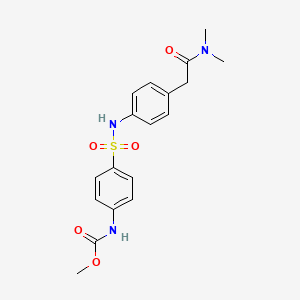 methyl (4-(N-(4-(2-(dimethylamino)-2-oxoethyl)phenyl)sulfamoyl)phenyl)carbamate