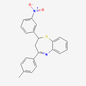 4-(4-Methylphenyl)-2-(3-nitrophenyl)-2,3-dihydro-1,5-benzothiazepine