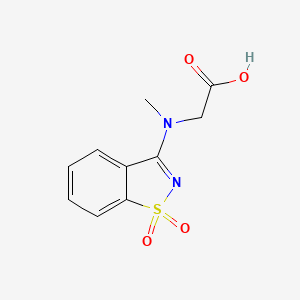 2-[(1,1-Dioxo-1,2-benzothiazol-3-yl)(methyl)amino]acetic acid