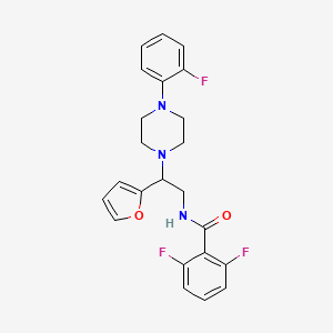 2,6-difluoro-N-(2-(4-(2-fluorophenyl)piperazin-1-yl)-2-(furan-2-yl)ethyl)benzamide