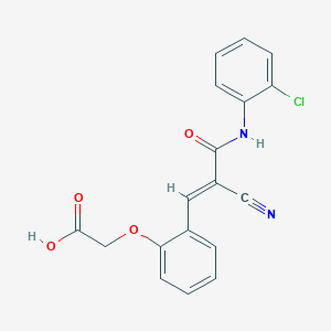 2-[2-[(E)-3-(2-chloroanilino)-2-cyano-3-oxoprop-1-enyl]phenoxy]acetic acid