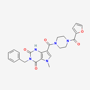 3-benzyl-7-(4-(furan-2-carbonyl)piperazine-1-carbonyl)-5-methyl-1H-pyrrolo[3,2-d]pyrimidine-2,4(3H,5H)-dione