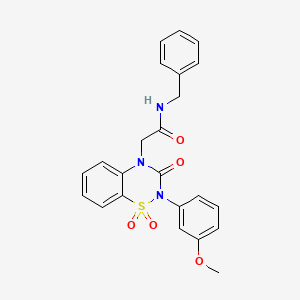 N-benzyl-2-(2-(3-methoxyphenyl)-1,1-dioxido-3-oxo-2H-benzo[e][1,2,4]thiadiazin-4(3H)-yl)acetamide